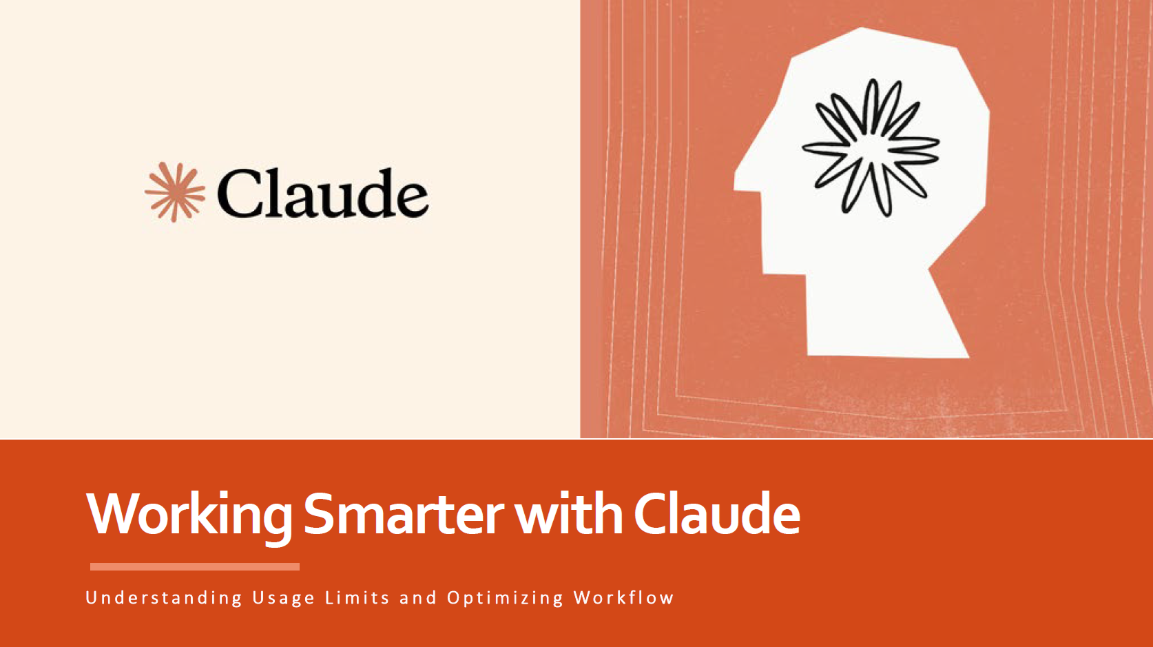 Presentation title screen that reads: Working Smarter With Claude